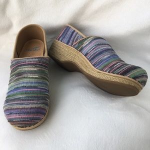 Dansko Jute Pro Multi Artisan Weave Fabric Clogs